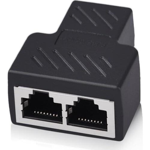 RJ45 Splitter Adapter Connector Splitter Adapter 1 To Ethernet Network Port To Female Female 2 Socket X2V6