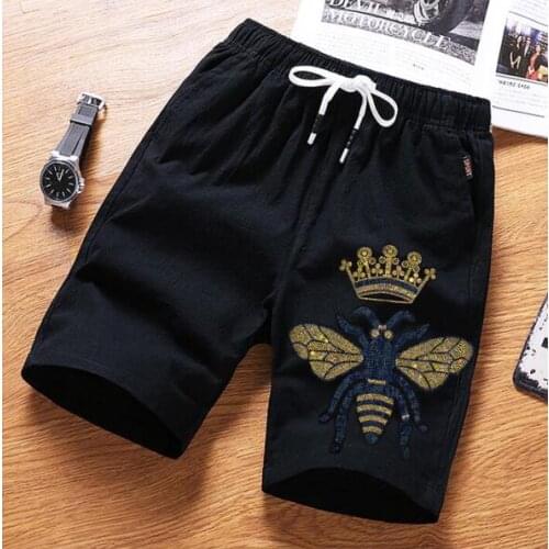 Top Quality cotton shorts pant Rhinestones Hip hop Streetwear Men Hot drilling shorts