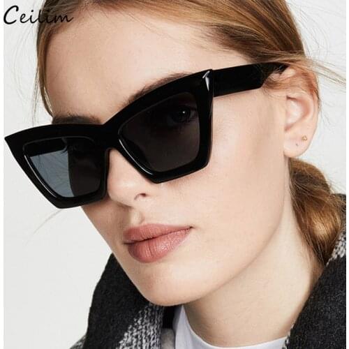 Vintage Cat Eye Sunglasses Women Luxury Brand Designer 2021 New Fashion Pink Square Sun Glasses Sexy Eyewear Female Shades UV400