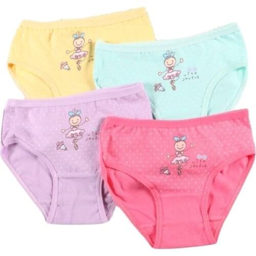 12PCS/Lot Fashion Panties Girls Underwear Children Kids Suit 2-10Y
