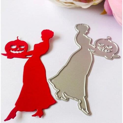 Halloween women metal cutting dies cut die mold Scrapbook paper craft knife mould blade punch stencils dies