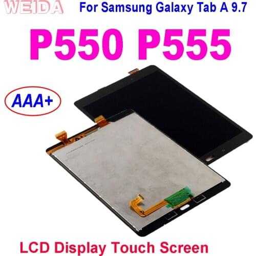 AAA+ 9.7" For Samsung Galaxy Tab A 9.7 P555 P550 LCD Display Touch Screen Digitizer Assembly for Samsung P550 Lcd Replacement