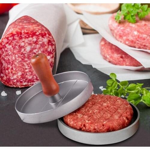 1 Pcs Round Shape Burger Press Aluminum Alloy Hamburger Meat Beef Grill Burger Press Patty Maker Mold Kitchen Tools Home Cocina