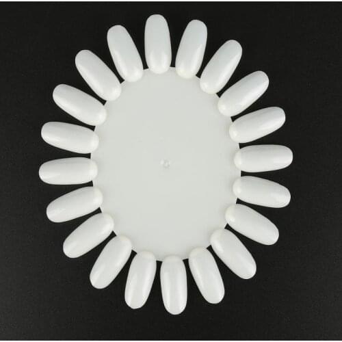 1pcs Nail Polish Color Card Nail Swatches Plastics Nail Tips Practice Oval Round Palette painting Display Color Board TSLM2