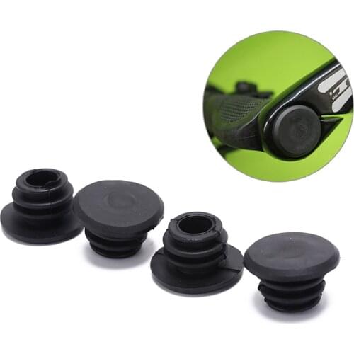 4pcs Bicycle Black Grip Plug Mini Rubber Grip Handlebar Cover Cap Cover Mountain Bike Bicycle Accessories