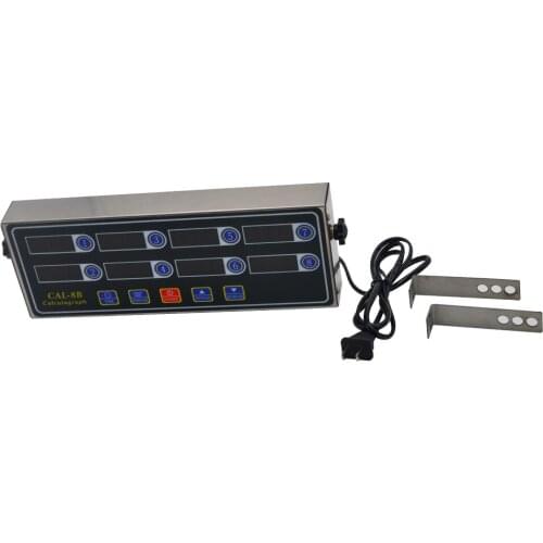 8 Channel Digital Kitchen Cooking Time Reminder Bakery Clock Loud Alarm Stainless Steel LED Display Timer US Plug