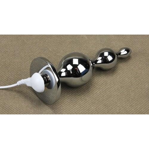 Hot Sale Electric shock Butt Plug Beads Anal Plug Electro Anal Electro Shock Sex Toys For Men And Women