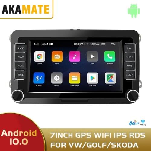 7'' Android10 2 Din Car Radio Multimedia Player Bluetooth 4G Version GPS For Volkswagen/VW/Skoda/Seat/Passat B7/POLO/GOLF 5 6