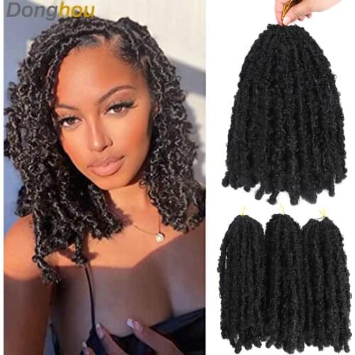 Butterfly Locs Crochet Hair 12 Inch 1-9 Packs Butterfly Locs Bob Crochet Hair Soft Faux Locs Crochet Braids Synthetic Bundles