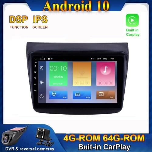 CARPLAY Android 10.0 Car Radio Stereo Multimedia Player GPS Navigation For Mitsubishi Outlander 3 GF0W GG0W 2012-2018 NO DVD