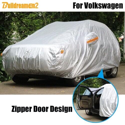 Buildreamen2 Car Cover Sun Rain Snow Dust Protection Cover Waterproof For Volkswagen Phaeton Beetle Caddy Tiguan Touran Routan