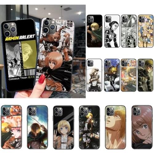 Armin Arlert Attack on Titan Phone Case for iPhone 11 12 mini pro XS MAX 8 7 Plus X XS XR