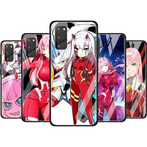 Darling in the franXX for Samsung Galaxy S20 FE Ultra Note 20 S10 Lite S9 S8 Plus Luxury Tempered Glass Phone Case Cover