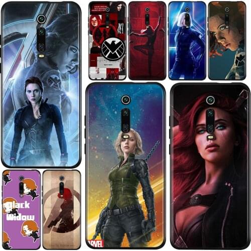 Marvel Avengers Black Widow For Xiaomi Redmi 9i 9T 9A 9C 9 8A 8 GO 7 7A S2 Y2 6 6A 5 5A 4X Prime Pro Plus Black Phone Case