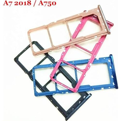 Single/Dual SIM Card Tray Slot Holder For Samsung Galaxy A750 A7 2018 SD Reader Card Holder Adapter
