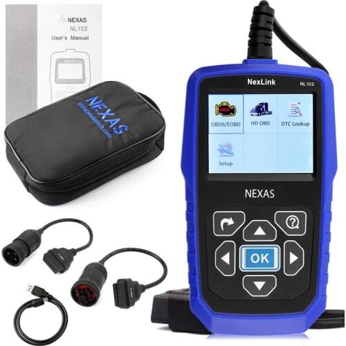 Nexas NL102P OBD OBD2 Auto Car Truck Diagnostic Tool For Common Truck Diesel Engine ABS Brake Diagnostic Tool Truck Scanner
