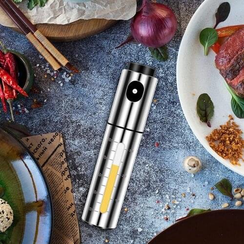 Stainless Steel Oil Dispenser Oil Sprayer For Cooking For Air Fryer Kitchen Utensils Oil Bottle For Salad BBQ Baking