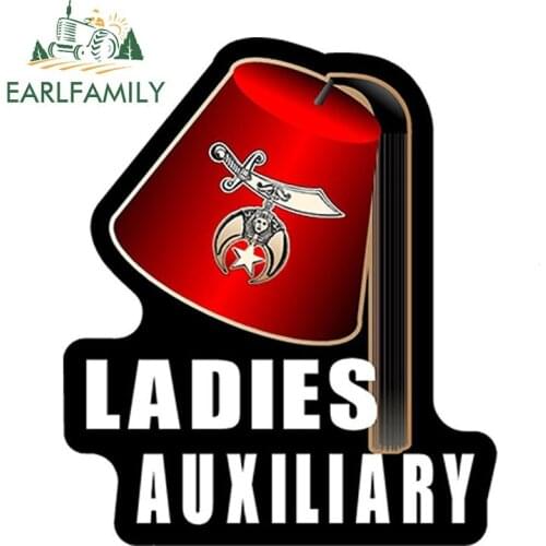 EARLFAMILY 13cm x 10.8cm Masonic Shriners Ladies Auxiliary Decal Sticker Auto Vinyl Car Stickers Car Window Decals
