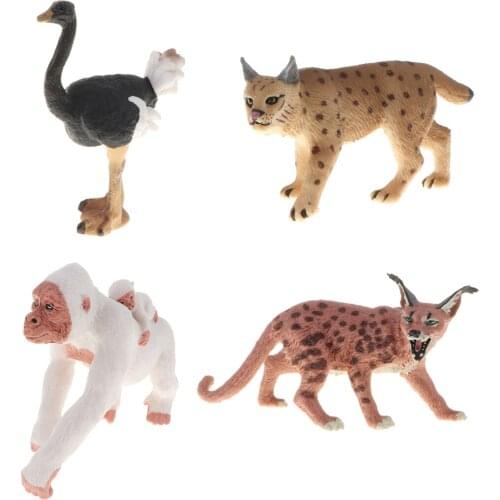 Plastic Wildlife Jungle Forest Animals Action Figure Toys Playset, Eduactional Toys For Kids Toddler Collectibles