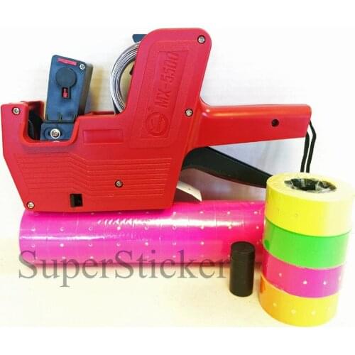 [ Fly Eagle ] MX-5500 8 Digits Price Tag Gun Labeler Labeller Plus 5000 PINK labels +free gift