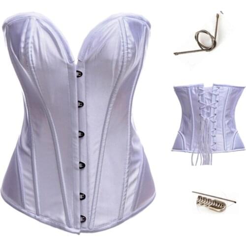 Womens Gothic Bridal Corsets and Bustiers Steel Boned Overbust Corset Sexy Lingerie Corset Top 830
