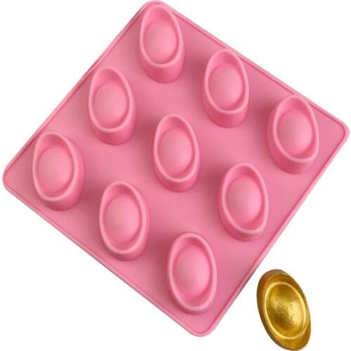 Jiulian Yuanbao silica gel mold chocolate mousse turn sugar baking cake mold gypsum DIY drop glue soap mold