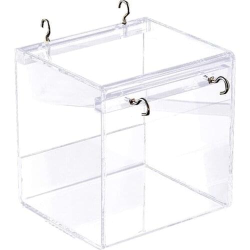 Window Bird food feeder outdoor Bathtub for Cage Parrot Bath Shower Box Bowl No-Leakage Design with Hooks for Small aves