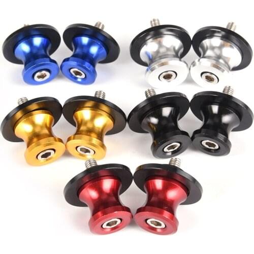 Hot 2pcs/lot Universal 6mm swing arm Spools Sliders motorcycle accessories parts Swingarm Spool Sliders