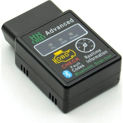 HH OBD MINI Diagnostic Tool ELM327V1.5 Black Bluetooth OBD2 Car CAN Wireless with 25K80 chip