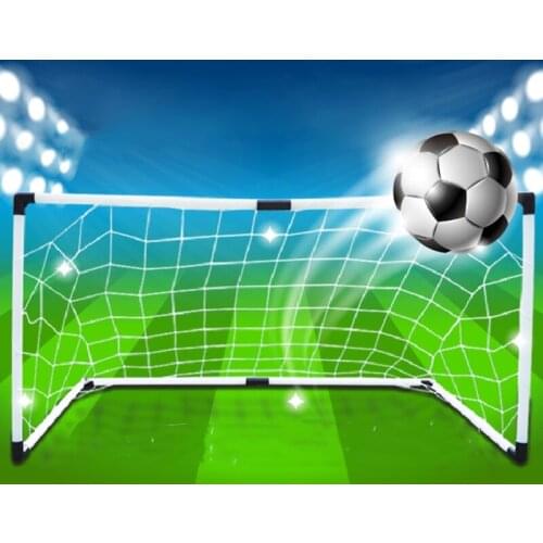 54DF Indoor Outdoor Mini Children Football Soccer Goal Post Net Supplies with Ball Pump Kids Football Sport Toy Set