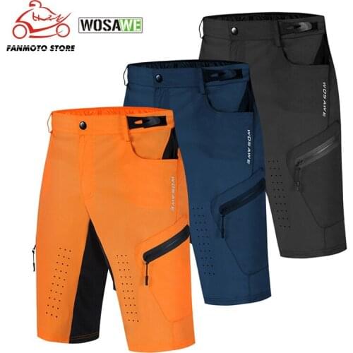 WOSAWE Mens Super Breathable Cycling Motorcycles Shorts Quick Dry Mountain Road MTB Cycling Shorts Motorbike Riding Shorts 2020
