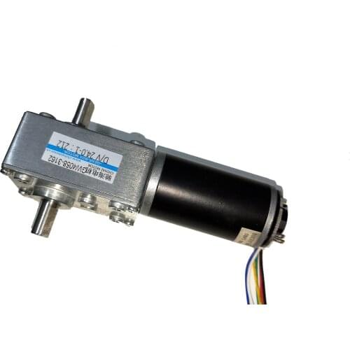 NEW GW4058-3162 Turbine Worm DC gear motor 12V 24V 212 Ratio Magnetic hall encoder Dual shaft Smart Robot motor 36 38 rpm 6W 35W