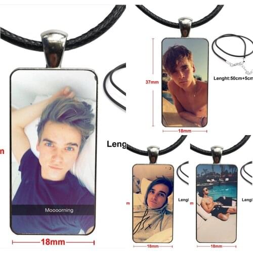 Necklace Fashion Long Chain With Rectangle Necklace Jewelry For Girls Handmade Gift Joe Sugg Fashion
