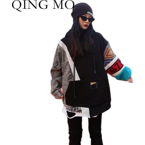 Женские толстовки с капюшоном QING MO China At AliExpress