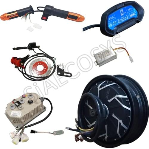 QS Motor 12x2.5&3.5inch 3000W 260 V4 72V 90kph BLDC motor with KLS7230H controller in wheel hub motor kits for ectric scooter