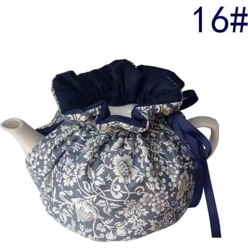 Japan Style Pink Floral Plaid Home Teapot Keep Warm / Anti-scald Insulation Cover Cotton Teapot Dust-proof Cover