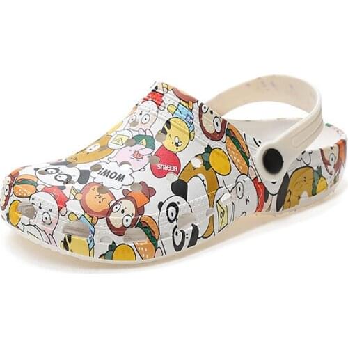 Slippers Women Summer Slides Cartoon Cute Sandals Beach Sports Slip-on Garden Shoes Female Clogs Light Breathable Ins Jelly Shoe