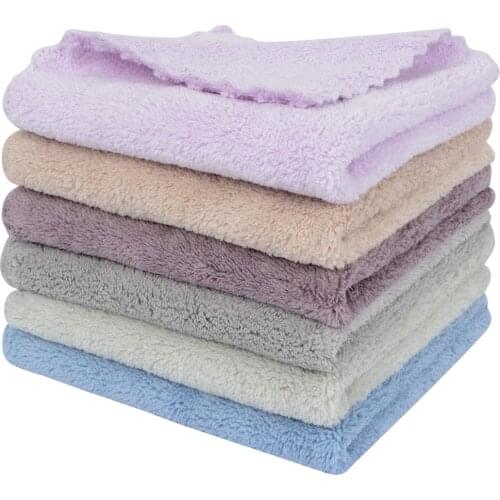 Reusable Facial Cloth Face Makeup Remover Cloths Face Cleaning Towels Soft Microfiber Washcloths 12inch x 12inch 6/12 Pack