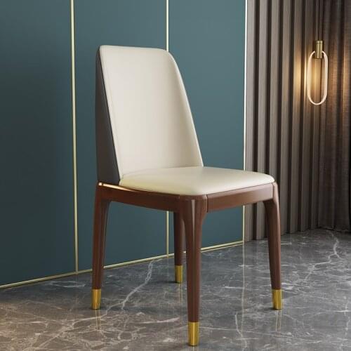 Chairs for Kitchen Dining Chair Modern Simple Household Nordic Restaurant Full Solid Wood Light Luxury Chair