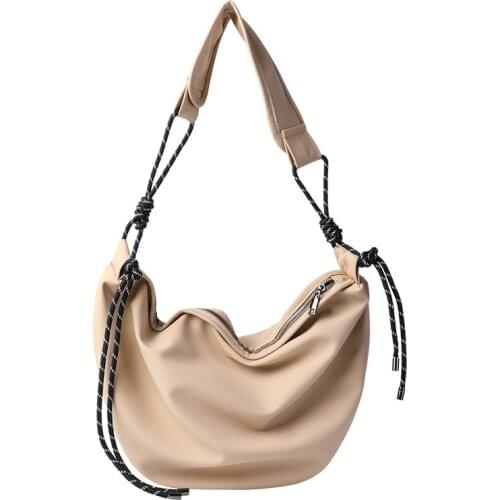 New Version of Leisure Literary Dumplings New Simple Pu Shoulder Bag Fashion Soft Leather Womens BagFree Shipping