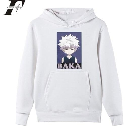 Hunter X Hunter Hoodies Sweatshirt Men/women Unisex Clothing Comic Classic Anime Japanes Streetwear Killua Baka Classic Cotton