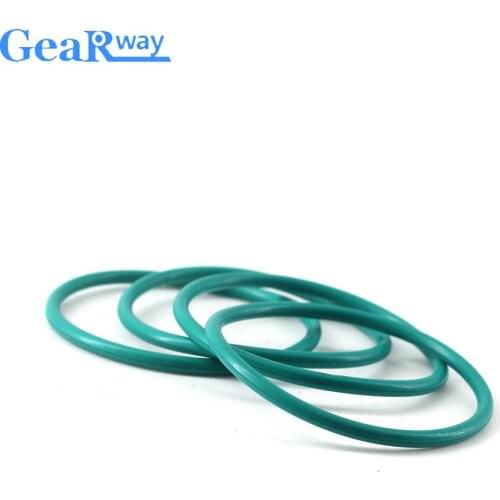 Gearway 2mm thickness O Ring Seal Green FKM O Ring Sealing Gasket 41/42/43/44/58/59/60mm OD Fluorine Rubber O Type Ring