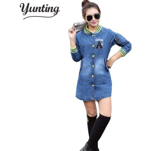 Женские джинсовые тренчи Yunting China At AliExpress
