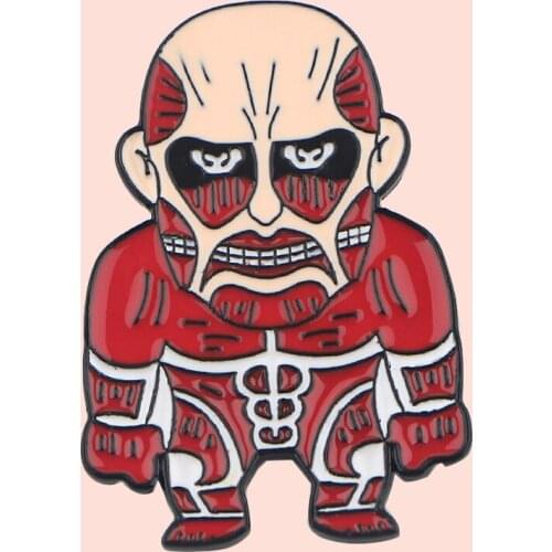 ZF2686 Attacking Giant Clothing Accessories Enamel Pin Brooch Creative Cartoon Denim Coat Lapel Badge Jewelry Gift