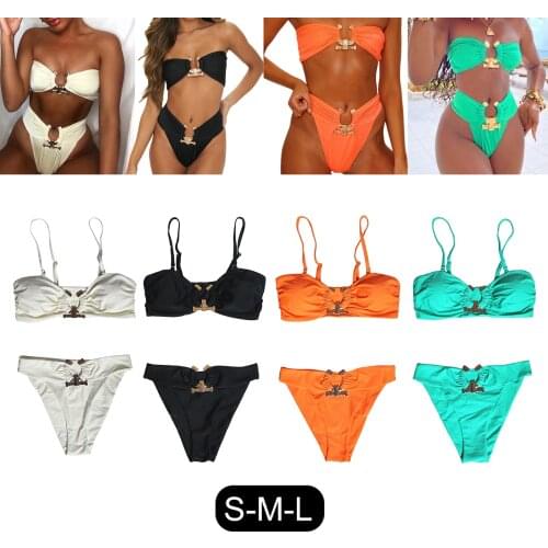 Women Swimsuit Sexy Push Up Padded Cup Bikinis Set Swimming Bathing Suit Beachwear Summer Brazilian Bikini Swimwear