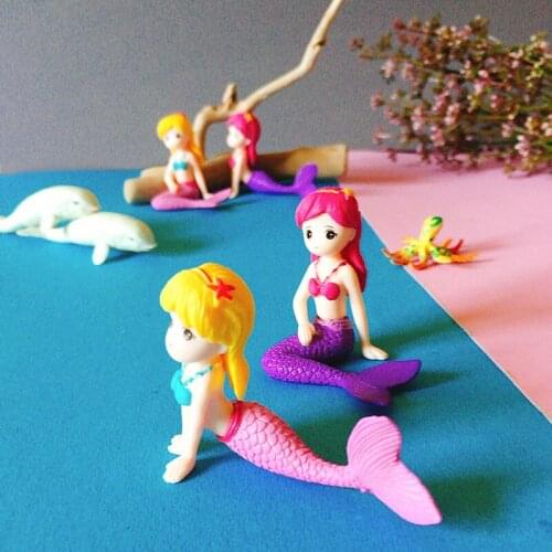 10Pcs/corals/octopus/mermaid/doll house/miniatures/cute/fairy garden gnome/moss terrarium decor/crafts/bonsai/DIY supplies