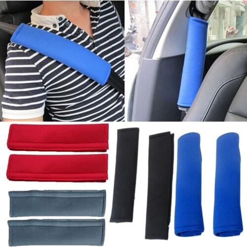 2 Pcs Child Car Seatbelt Plush Cover Seat Belt Shoulder Strap Protective Covers Comfortable Harness Sleeves for Truck Automobile