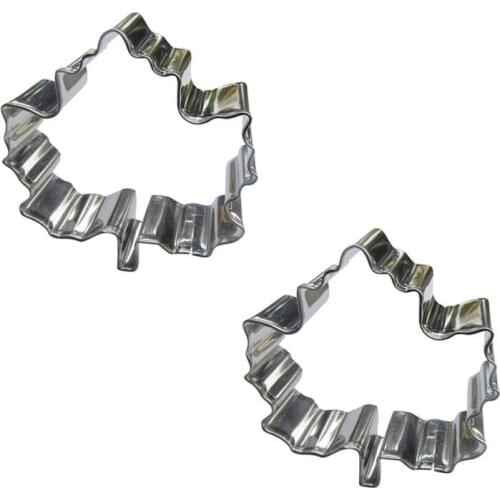 Maple Leaves shape 2 piece biscuit cutting molds, baking tools, cake decorating soft candy tools