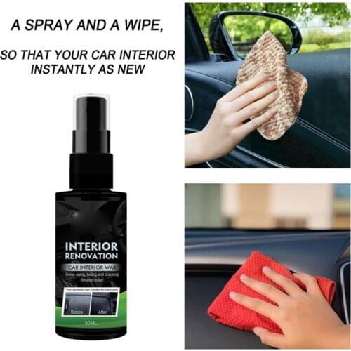 30ml/50ml/100ml Car Repair Agent Plastic Retreading Agent Auto Interior Renovated Coating for Dashboard Seat Maintenance Care