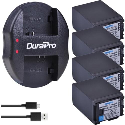 4pc 2900mAH BP-828 BP 828 BP828 Replacement Battery+USB Dual Charger for Canon HFM300 HFM30 HFG30 HFG10 HFM40 HFM400 HFS30 HG20